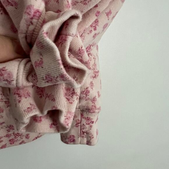 Gap Loveshackfancy Hoodie Sweatshirt Pink Floral Girls Size Small - Picture 8 of 12